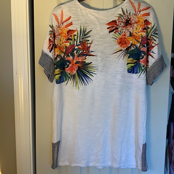 CHICO’S Short-sleeve Floral T-Shirt, Size 0/Small - Picture 7 of 7